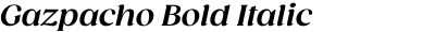 Gazpacho Bold Italic